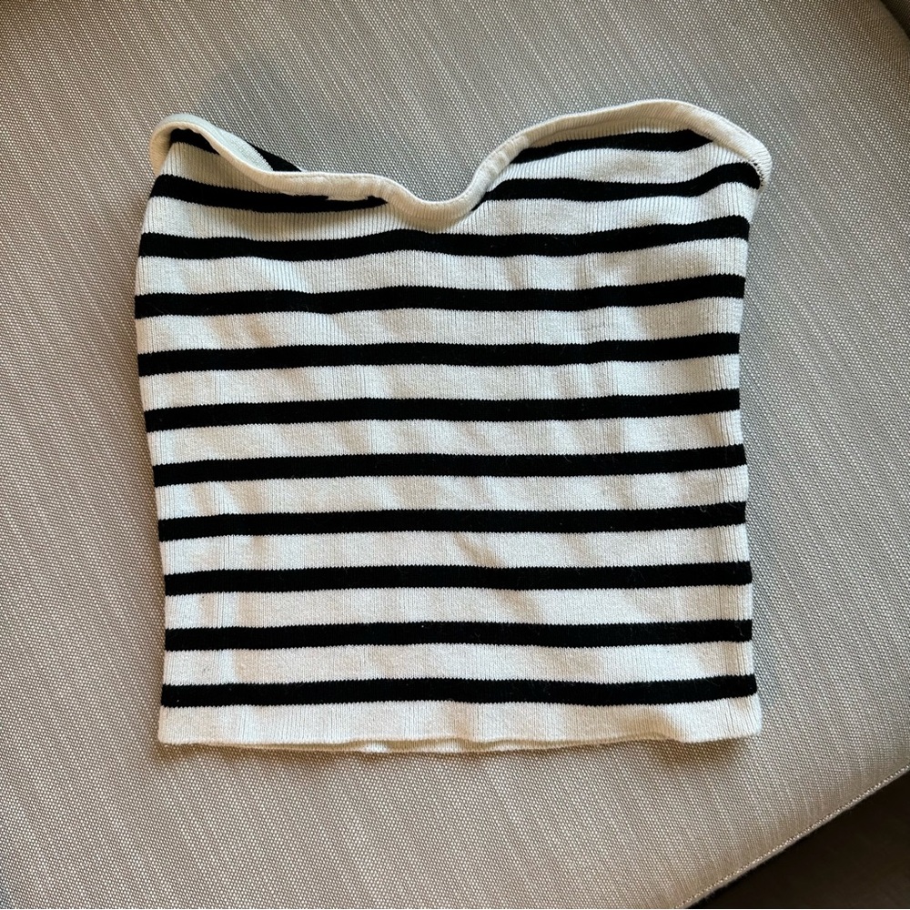 H&M striped knit tube top